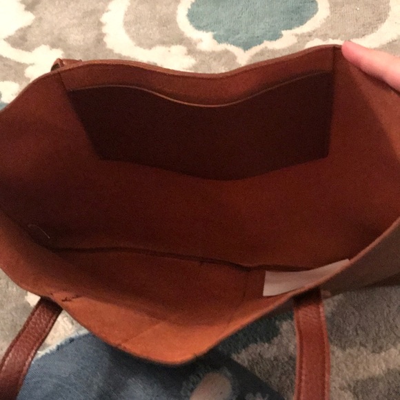 Brown + Black Vince Camuto Vegan Leather Tote - Picture 2 of 4